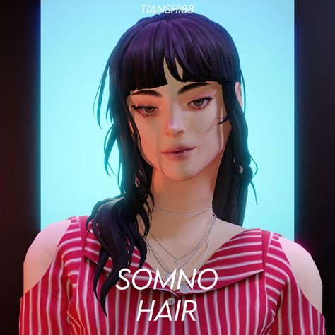 Sims 4 Messy Hair, Long Messy Hair, False God, Sims 4 Anime, Tumblr Sims 4, Free Sims, Play Sims, Sims Hair, Messy Hair