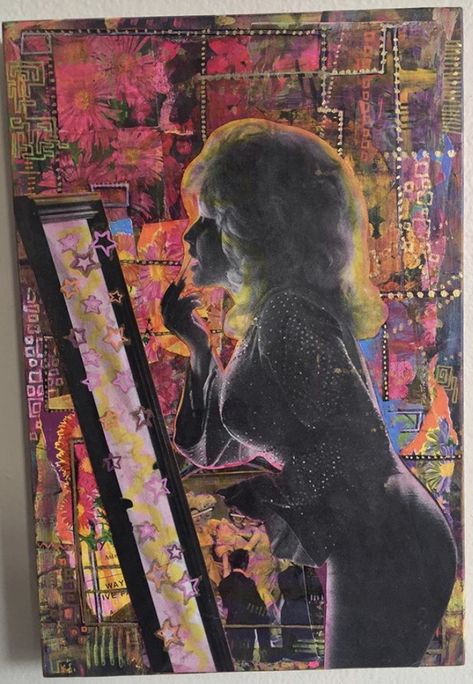 Dolly Poster, Jolene By Dolly Parton, Dolly Parton Jolene, Looking In Mirror, Bloomington Illinois, Mixed Media Abstract, Collage Painting, Mirror Vintage, Abstract Collage