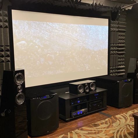 Speaker Setup, Home Theater Subwoofer, Klipsch Speakers, Small Home Theaters, Home Theater Speaker System, Home Theater Surround Sound, Home Theater Room Design, Theater Room Design, Cinema Design