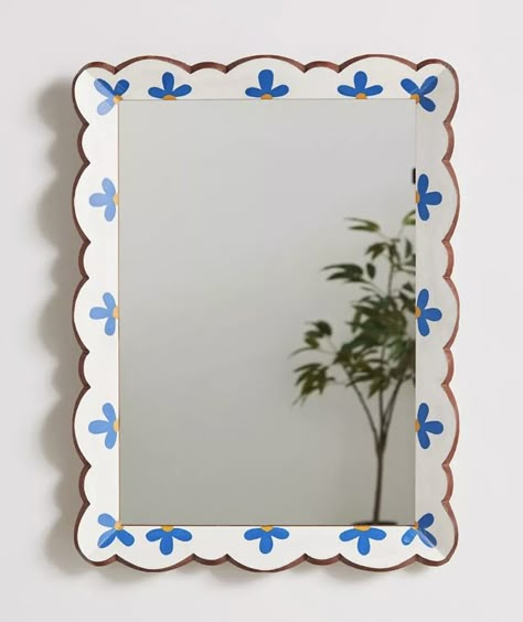 Floral Mirror, Diy Mirror, Dream House Decor, Diy Frame, 그림 그리기, Mirror Frames, House Inspiration, Wall Mirror, Diy Art