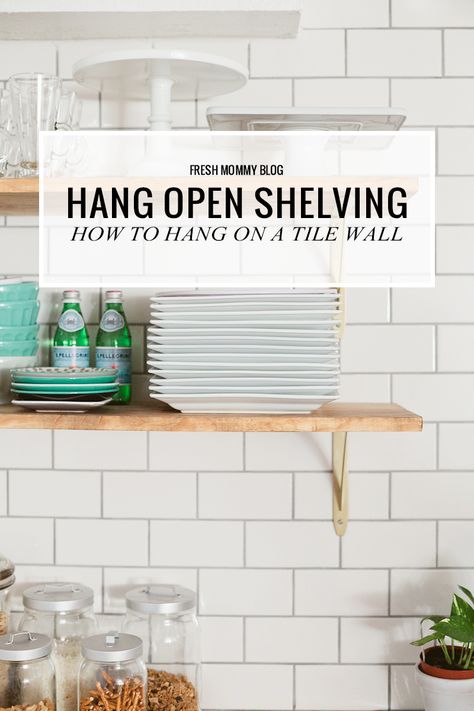 Heavy Duty Floating Shelves, Model Dapur, Diy Step, Room Makeovers, Florida Lifestyle, Blogger Inspiration, How To Hang, Tile Wall, Mommy Blog