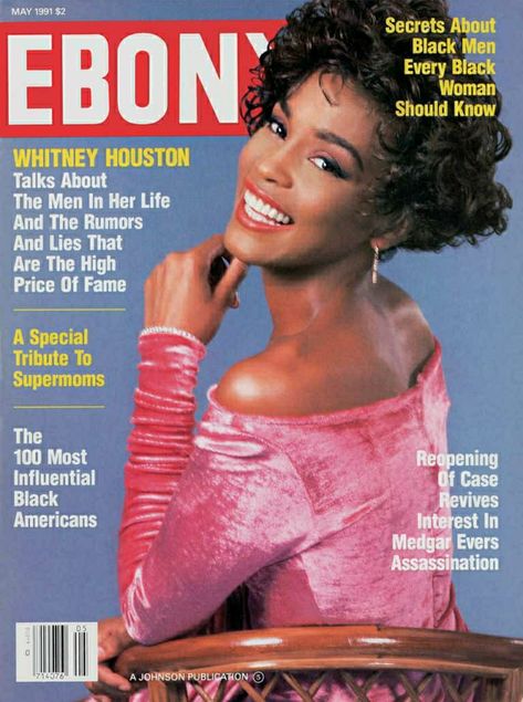 WHITNEY HOUSTON | EBONY MAGAZINE MAY,1991 COVER . PHOTOGRAPHED BY MONETA SLEET JR. Ebony Magazine Cover, Jet Magazine, Essence Magazine, Ebony Magazine, Black Magazine, Simpler Times, Vintage Black Glamour, Whitney Houston, Black American