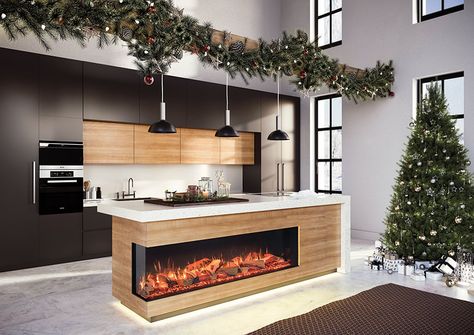 How to Decorate your Fireplace for Christmas 2023 - Stovax & Gazco 3 Side Fireplace, Three Sided Fireplace Ideas, Three Sided Fireplace, 60 Inch Electric Fireplace, Fireplace Dimensions, Luxury Fireplace, Fireplace Style, Inset Electric Fires, Double Sided Stove