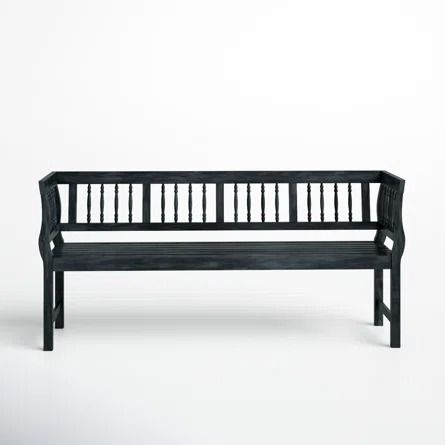 Birch Lane™ Dametta Bench | Wayfair Mudroom Remodel, Porch Bench, Black Bench, Outdoor Benches, Solid Wood Benches, Entry Bench, Patio Bench, Classic Outdoor, Dining Benches