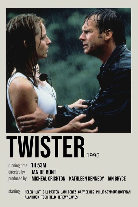 Movie Night Bucket, Twister Movie, Twister 1996, Jeremy Davis, Philip Seymour Hoffman, Helen Hunt, Storm Chasing, Best Movie Posters, Film Posters Minimalist