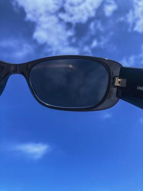 #sunglasses #sky #blue #clouds #aesthetic Blue Clouds Aesthetic, Clouds Aesthetic, Blue Clouds, Oakley Sunglasses, Sky Blue, Rayban Wayfarer, Ray Bans, Square Sunglass, Sunglasses