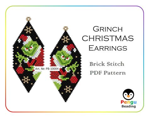 This Patterns & Blueprints item by PenguBeading has 214 favorites from Etsy shoppers. Ships from United States. Listed on 10 Nov, 2023 Grinch Seed Bead Earrings, Beaded Grinch Earrings, Free Beaded Jewelry Patterns Tutorials, Grinch Beaded Earrings, Christmas Brick Stitch Earrings, Grinch Earring, Miyuki Brick Stitch, Christmas Beaded Earrings, Grinch Earrings