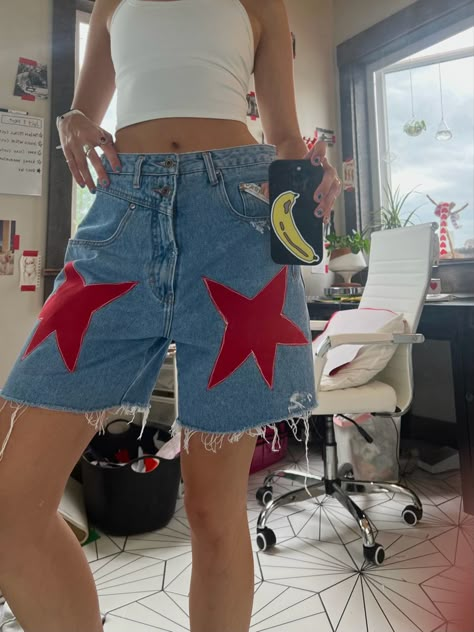 Ropa Upcycling, Star Shorts, Diy Vetement, Diy Clothes Design, Looks Street Style, Diy Sewing Clothes, Mode Inspo, Mode Vintage, Mode Inspiration