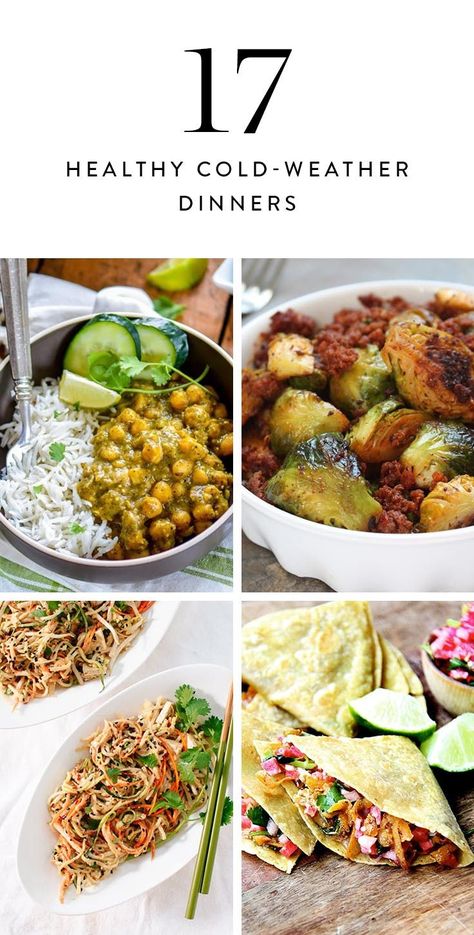 17 Cold-Weather Dinners That Won't Ruin Your Diet via @PureWow Cold Weather Dinner Ideas, Cold Weather Dinner, Cold Weather Soup, Stew Dinner, Food Main Course, Cold Weather Comfort Food, Winter Foods, Cold Weather Food, Winter Meals