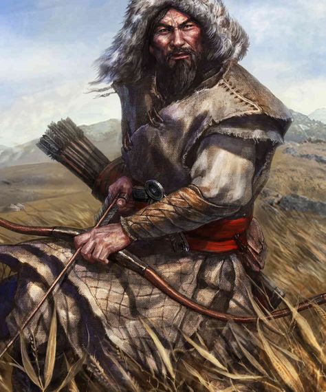 Qulan Gal Hun Warrior, Fantasy Mongolian Warrior Art, Mongolian Shaman Art, Mongol Warrior, Mongolian Eagle Hunter, Horse Archer, Mongol Empire, Attila The Hun, The Legend Of Heroes