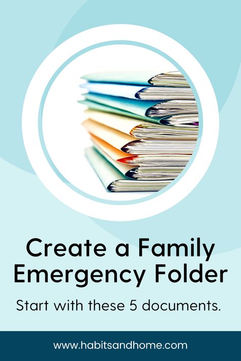 Let's get our affairs in order and organize our important documents so that if an unforeseen emergency arises our loved ones can access important documents all in one spot. Let's leave a legacy of the life we lived instead of the clutter and chaos we left behind for our families to deal with during a time of potential crisis and sadness. Let's take the time and complete these necessary steps to put together a Family Emergency Folder. Emergency Folder, Leave A Legacy, Family Binder, Family Emergency, Paper Clutter, Leaving A Legacy, Todo List, Important Documents, File Folder