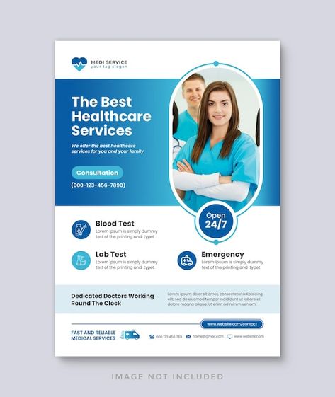 Medical healthcare flyer template | Premium Psd #Freepik #psd #hospital #hospital-emergency #medical-emergency #medical Poster Medical, Hospital Emergency, Medical Emergency, Pinterest Design, Business Flyer Templates, Blood Test, Corporate Business, Emergency Service, Emergency Medical