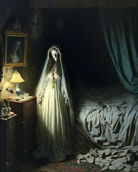 Photo by: The Phantom Painter/Instagram Phantom Painting, Paranormal Pictures, Ghost House, Occult Art, Gothic Horror, Beautiful Dark Art, Theme Halloween, Scary Art, Mystical Art