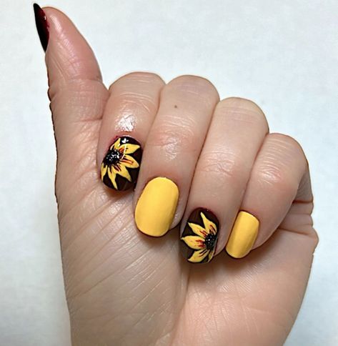 🌻 It's the 1st Saturday of August which means National Sunflower Day! Have you been to a sunflower field or enjoy sunflower seeds? Let us know below 👇 💅Painted by Mymy @BeautyGARDE ✨️ Nail Care Used: Base Coat Rocket Nail Fuel, Wren, Socialite, Sheer Coffee*, Maven, Starshine, and Gloss Top Coat. *(Archived or last call shades, recommendation: Mink) . . . Floral Nail Art / Vegan Nail Polish / Manicure At Home / Fall Nails / Sunflower Nail Art / Clean Manicure / Nail Art Inspo Nails Sunflower, Clean Manicure, Sunflower Nail, Sunflower Nail Art, Nail Polish Manicure, Nail Art Inspo, Sunflower Nails, Polish Manicure, Manicure Nail Art