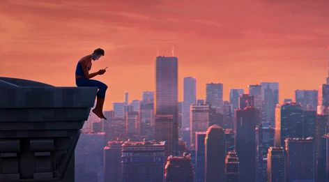 𝒆 𝒍 𝒍 𝒆 𝒔 𝒔 𝒆 on Twitter: "peter parker culture is sitting on rooftops while the sun is setting… " Notebook Wallpaper, Jake Johnson, Spiderman Pictures, Verses Wallpaper, Motion Design Animation, Ex Machina, Laptop Wallpaper, Spiderman Art, Celebrity Art