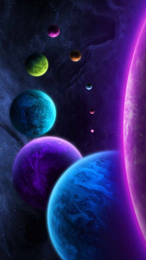 Colorful Planets IPhone Wallpaper - IPhone Wallpapers : iPhone Wallpapers Glowing Wallpaper, Iphone Wallpaper Planets, Planet Wallpaper, Android Wallpaper Blue, Space Iphone Wallpaper, Galaxy Wallpapers, Planet Art, Cool Galaxy Wallpapers, Galaxies Wallpaper