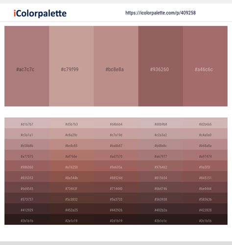 Colors included in this palette similar to Au Chico, Brandy Rose, Coral Tree, Gray, Gray and Rosy Brown, Oriental Pink, Pharlap, Rosy Brown, Rosy Brown and Gray, Rosy Brown and Rosy Brown, . Download color palette as Pdf, Adobe swatch and more. Rosy Brown Color Palette, Rosy Brown Aesthetic, Brandy Rose Color, Pink Brown Color Palette, Brown And Pink Color Palette, Pink And Brown Color Palette, Brandy Rose, Nude Color Palette, Coral Tree