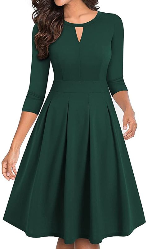 Dresses With Pockets, Wear To Work Dress, Plus Size Party Dresses, Work Dresses For Women, Casual Party Dresses, Business Dresses, Dresses To Wear To A Wedding, Fit N Flare Dress, Casual Party