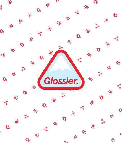 Glossier Graphic Design, Glossier Christmas, Glossier Campaign, Glossier Branding, Babe Original, Angelina Core, Winter Stickers, Calm Aesthetic, Art Content