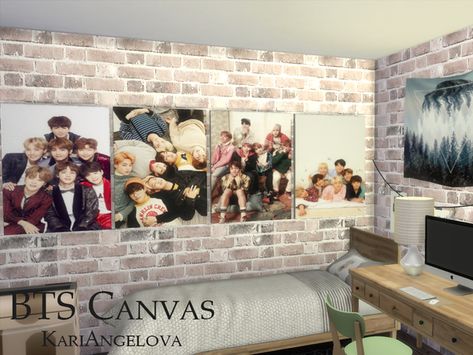 KariAngelova's BTS Canvas Sims 4 Korean Cc, Sims 4 Korean, Korean Items, Korean Furniture, Casas The Sims 4, Sims 4 Cc Furniture, Best Sims, Asian Decor, Sims 4 Build