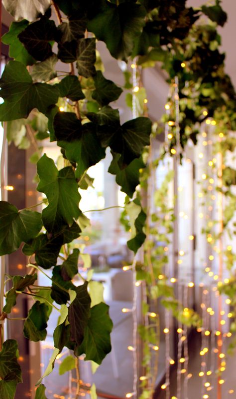 Hanging Vines With Lights, Green Leaf Decor, Queen Wedding, Table Background, Main Table, Paper Cranes, Prom Inspo, Hanging Vines, Sleepy Time