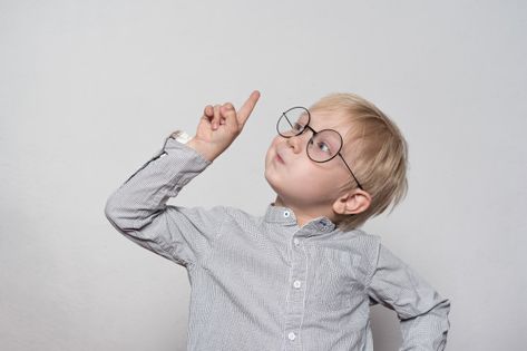 Blond Boy, Photo School, Education Student, Big Glasses, Logo Word, Kids Glasses, Blue Trousers, Smart Kids, Baby Art