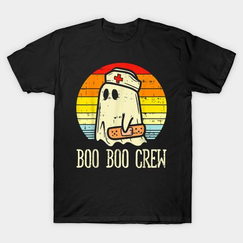 Check out this awesome 'BOO+BOO+CREW' design on @TeePublic! Costume Nurse, Halloween Ghost Costume, Nurse Halloween Costume, Boo Boo Crew, Ghost Halloween Costume, Nurse Funny, Nurse Stickers, Funny Nurse Shirts, Nurse Halloween