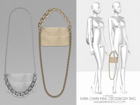 REDHEADSIMS – Accessories, Miscellaneous: KARA CHAIN MAIL CROSSBODY BAG. 2 VERSIONS, NEW MESH, Compatible with HQ Mod, Custom Thumbnail, All LOD’s. The post KARA CHAIN MAIL CROSSBODY BAG at REDHEADSIMS appeared first on Lana CC Finds - Sims 4 CC, Hair, Worlds, Cheats, Guides, Mods Sssvitlas. Sims 4 Cc Hair, Cc Hair, Sims 4 Dresses, Best Sims, 4 Dresses, Cc Finds, Chain Mail, Sims 4 Cc, Sims 4 Custom Content