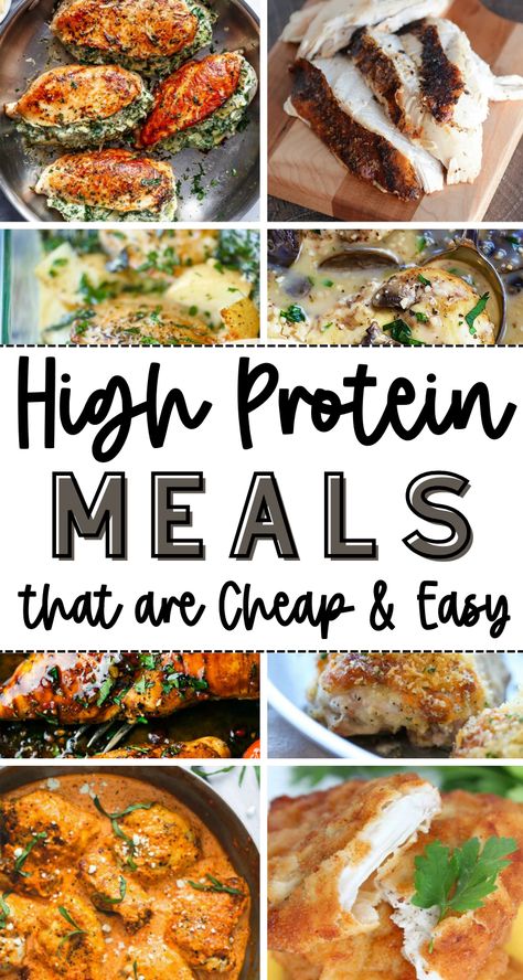 These high protein low carb meals are perfect for meal planning and busy families. Many of them are healthy low carb dinners that will appeal to each family member. Cheap High Protein Dinner Recipes, Protein Fat Carb Meals, Low Cal Family Dinner, Easy Low Carb High Protein Dinner, High Protein Low Carb Family Dinners, Protein Heavy Meals Dinners, High Protein Comfort Meals, Cheap Easy High Protein Meals, Low Carb Weeknight Dinners