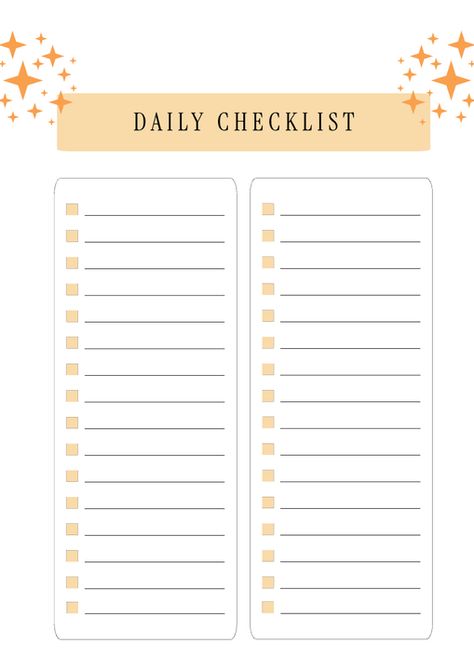 Daily Checklist Organizational Tips, Daily Checklist, Checklist Template, Study Planner, Art References, Homework, Bullet Journal, Ipad, Art