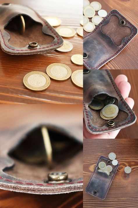 Leather Wallet Template, Wallet Template, Coin Purse Pattern, Mini Coin Purse, Leather Craft Patterns, Purse Pattern, Leather Coin Purse, Utila, Pouch Pattern