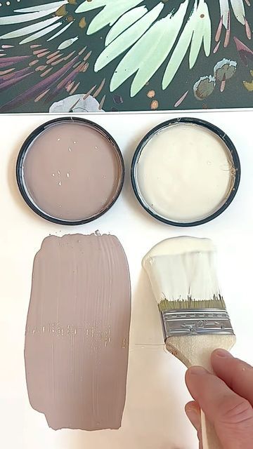 Pinkish Gray Paint Color, Creamy White Benjamin Moore, Benjamin Moore Creamy White, Mauve Paint Colors, White Benjamin Moore, Paint Tips, Muted Green, Paint Diy, Pink Painting