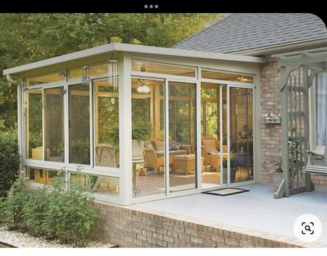 Atrium Ideas, Sunroom Windows, 3 Season Porch, Porch Kits, Sunroom Addition, Porch Windows, Three Season Room, Large Door, Building A Porch