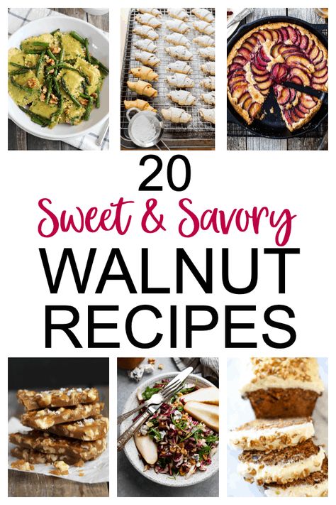 If you're a nut lover, you'll appreciate the versatility of walnuts. Walnuts are not only healthy snacks on their own, but they work well in sweet as well as savory recipes. This healthy nut is rich in antioxidants and is an excellent source of Omega-3 fat, making walnuts a wonderful addition to your diet. Here, we've collected recipes that will help you incorporate walnuts into savory dishes like pesto, salads, quiche, baked veggies, pasta, and even pizza! Sweet dishes like brittles and barks, Recipes With Walnuts Healthy, Savory Walnut Recipes, Walnut Recipes Savory, Recipes With Walnuts Dinner, Walnut Recipes Dinner, Recipes With Walnuts, Best Butternut Squash Recipe, Pizza Sweet, Health Benefits Of Walnuts