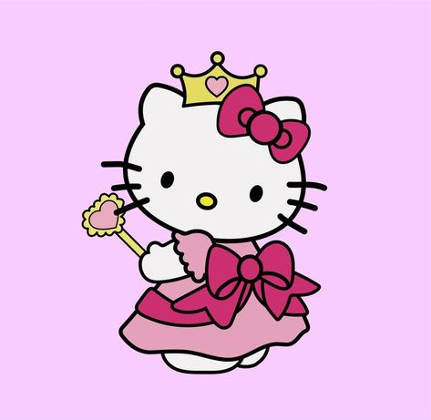 Hello Kitty Crown, Sticker Album Diy, Valentines Day Cards Diy, Cake Background, Happy Birthday Drawings, Quinceanera Gifts, Hello Kitty Tattoos, Hello Kitty Dress, Kitty Cafe