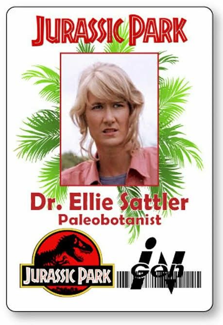 Dr. Ellie Sattler - Paleobotanist Dr Ellie Sattler, Jurassic Park Costume, Jurassic Birthday, Ellie Sattler, Lego Food, Jurassic Park Birthday Party, Jurassic Park Party, Jurassic Park Birthday, Dinosaur Halloween