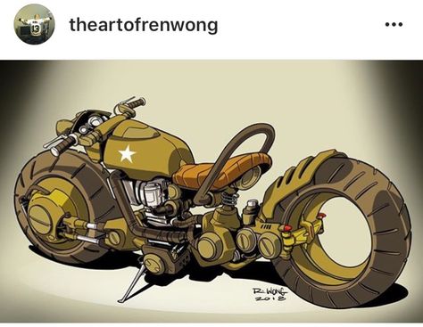 https://www.facebook.com/theArtofRenWong/photos/a.909500195754557/1561580843879819/?type=3 Fantasy Bike Concept, Dieselpunk Motorcycle, Bike Concept Art, Motorcycle Concept Art, Apocalypse Family, Bike Concept, Vehicle Concept, Futuristic Motorcycle, Motor Mobil