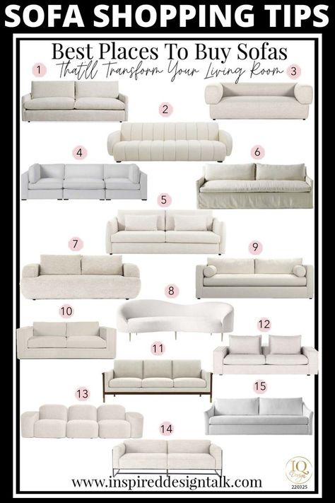 These are the best sofa shopping tips I have found. I was looking for the best places to buy a couch so this is perfect!! Best Modern Sofa, Family Room Sofas Modern, Must Société Sofa, Timeless Couches Sofas, Firm Sofa Living Rooms, Trending Sofa 2023, Cozy Living Room Sofa, Two Cushion Sofa, Firm Couch Sofas