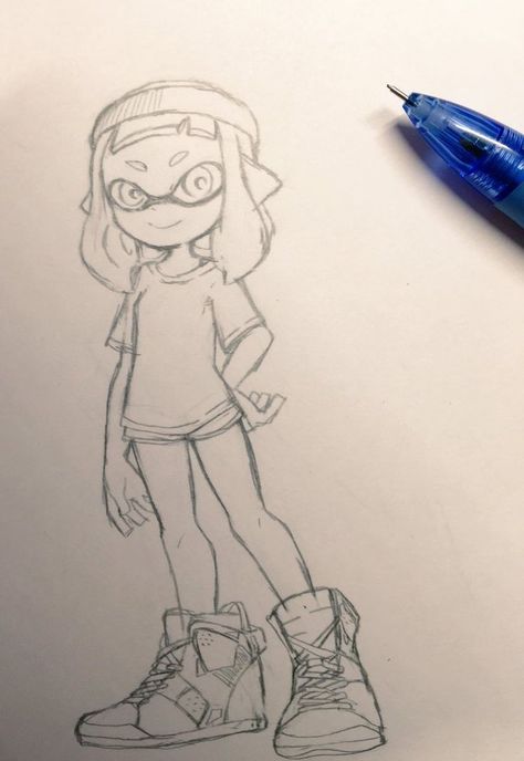 Splatoon Reference, Inkling Girl, Splatoon Fanart, Splatoon Memes, Splatoon Art, Splatoon 2 Art, Splatoon Comics, Nintendo Art, Figure Sketching