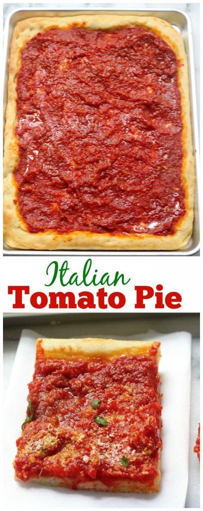 Italian Tomato Pie - Surprisingly simple to make and SO delicious! A MUST PIN for pizza lovers! Best Pizza Dough Recipe, Tomato Pizza, Recipe Tomato, Baker By Nature, Pizza Roll, Best Pizza Dough, Tomato Pie, Pizza Pie, Pizza Recipes Dough