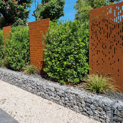 Decoration Originale, Corten Steel, Smiley, Fence, Gate, Landscaping, The Outsiders, Mural