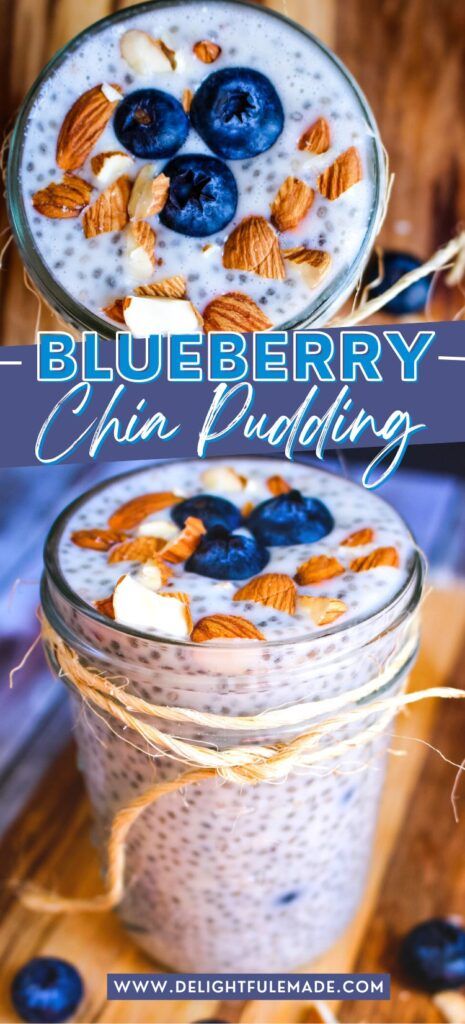 EASY Blueberry Chia Pudding | Delightful E Made Chai Pudding, Vanilla Chia Pudding, Chia Seed Recipes Pudding, Chia Pudding Recipes, Healthy Blueberry, Chocolate Smoothie, Chia Seed Pudding, Low Carb Breakfast, Chia Pudding