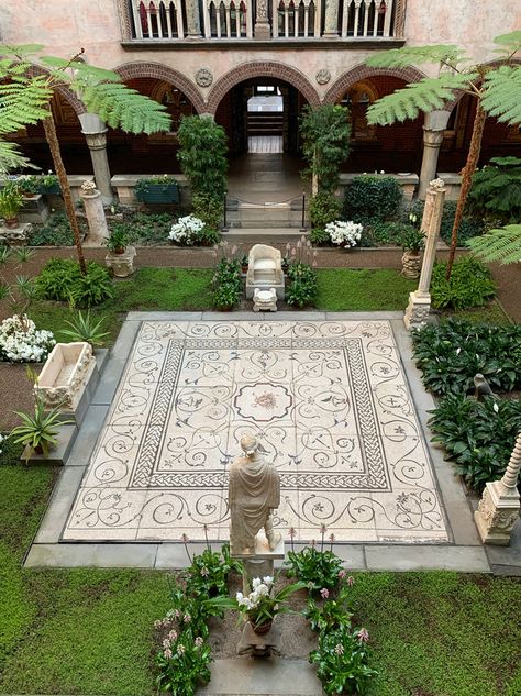 Inspiring Garden Design: Isabella Stewart Gardner Museum Islamic Gardens, Islamic Garden, Paving Tiles, Isabella Stewart Gardner Museum, Isabella Stewart Gardner, Chic Bedroom Design, Gardner Museum, Boston Museums, Stone Garden