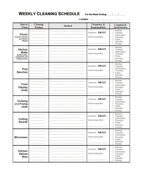 Cleaning Schedule Template - 30+ Free Word, Excel, PDF Documents Download! | Free & Premium Templates Kitchen Cleaning Schedule, Weekly House Cleaning, Kitchen Cleaning Checklist, Monthly Cleaning Schedule, Cleaning Schedule Templates, Restaurant Cleaning, Cleaning Checklist Template, Check Lists, Temperature Chart