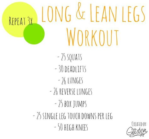 Long & Lean Legs Workout Long Lean Legs Workout, Lean Legs Workout, Lean Leg Workout, Leg Circuit, Great Ab Workouts, Lean Legs, Workout Stuff, Killer Workouts, Circuit Workout