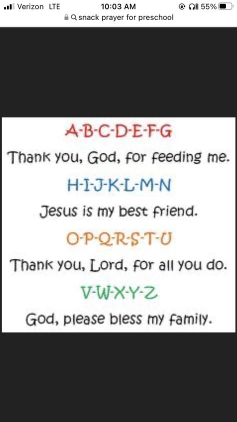 Prayers For Mealtime, Preschool Prayers Before Meals, Preschool Prayers, Prayers Before Meals, Food Prayer, Preschool Food, Prayers For Children, Daycare Activities, Sunday School Lessons