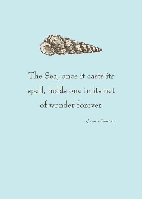 Living By The Sea Quotes. QuotesGram by @quotesgram                                                                                                                                                                                 More Jacques Yves Cousteau, Jacques Cousteau, Under Your Spell, Ocean Quotes, Beach Ideas, I Love The Beach, Mermaid Life, Beach Quotes, My Happy Place