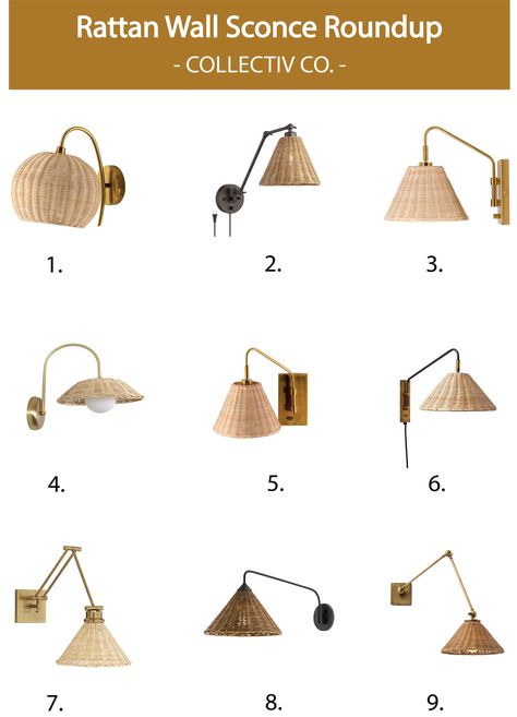 One of the most asked questions we get is about our wicker wall sconces from World Market. They're no longer available, so today I've rounded up nine different lookalike options at different price points! Wicker Wall Light Fixture, Wicker Sconces Bedroom, Wicker Wall Light, Nursery Sconces, Light Sconces Bedroom, Hawaii Ideas, Quilt Pillows, Plug In Wall Lamp, Rattan Wall