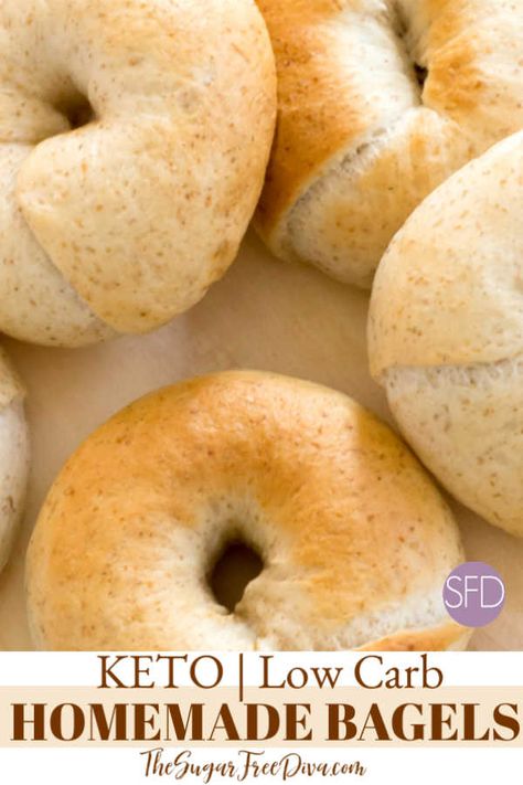 Desayuno Keto, Keto Bagels, Homemade Bagels, Starting Keto Diet, Recetas Keto, Keto Diet Food List, Keto Fat, Keto Diet Menu, Low Carb Bread