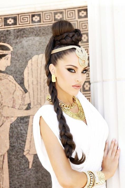 Egyptian Hairstyles, Egyptian Makeup, Goddess Makeup, Egyptian Princess, Ethnic Hairstyles, Miss Usa, Greek Wedding, Hair Shows, Greek Goddess